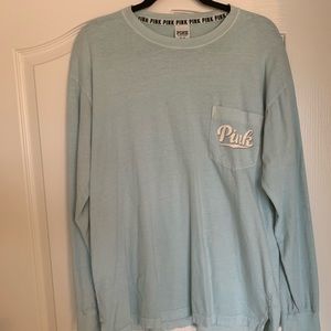 PINK by Victoria’s Secret, Light Blue Long Sleeve